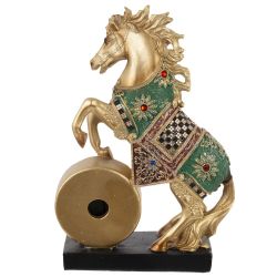 GAEM Фигурка декоративная "Лошадь" с часами (AAAx1,н/п), L16 W5 H22 см