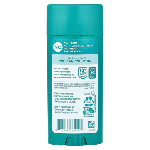 Tom's of Maine, дезодорант без алюминия, горный родник, 92 г (3,25 унции)