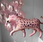 Шар (41"/104 см) Фигура, Леопард, Розовый