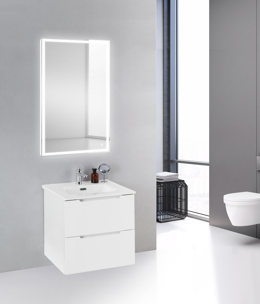 Тумба подвесная с раковиной BelBagno ETNA39-500/390-2C-SO-BL-P + BB500/390ETL