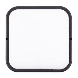 ULW-Q229 24W-4000K IP65 BLACK Светильник светодиодный влагозащищенный. Квадрат. Белый свет 4000K. 190×190×37мм. Корпус черный. ТМ Volpe