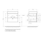 Тумба под раковину Cezares Molveno 46 60 MOLVENO 46-60-2C-SO-LG подвесная Legno Grigio