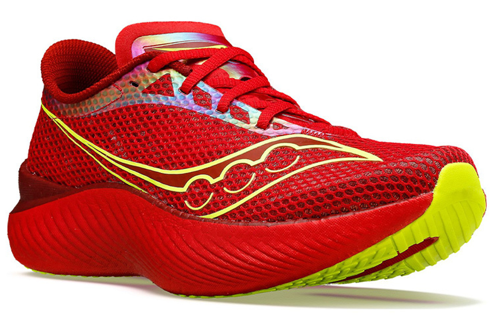 Saucony Endorphin Pro 3 lace-up shock absorption non-slip low-top running shoes men's red