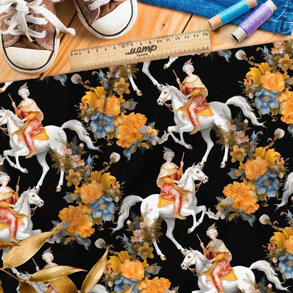 Ткань Барби ретро мозаика восприятия