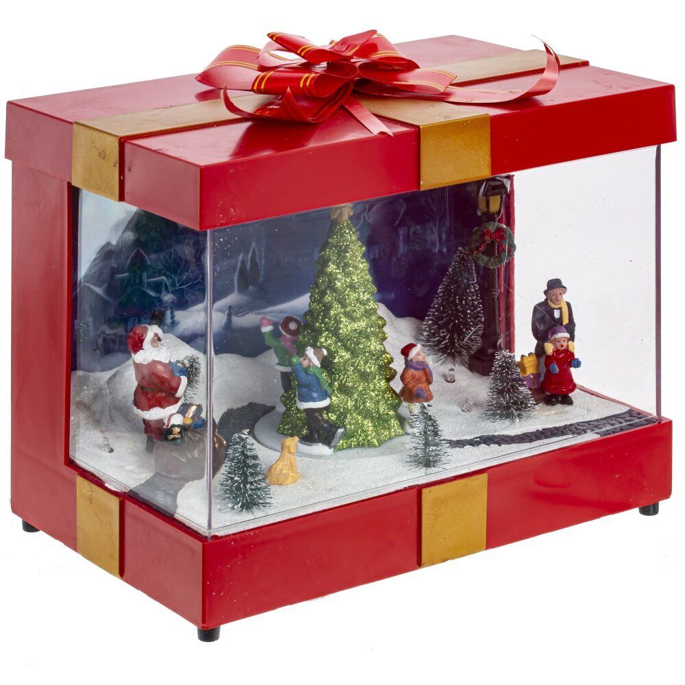 GAEM Фигурка декоративная "Рождество" (4 мелодии, подсвет, движ, 3xAA н/п, +USB), L21,5 W14 H19,5 см