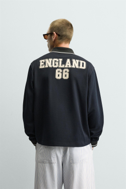 ZARA ТЕХНИЧЕСКОЕ ПОЛО ENGLAND 66 FIFA WORLD CUP™ FIFA CLASSICS, МОРСКОЙ СИНИЙ