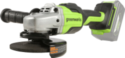 УШМ GREENWORKS 24V,125 мм,10500об/мин,1хАКБ 4Ач/ЗУ,б/щ (3200207UB)