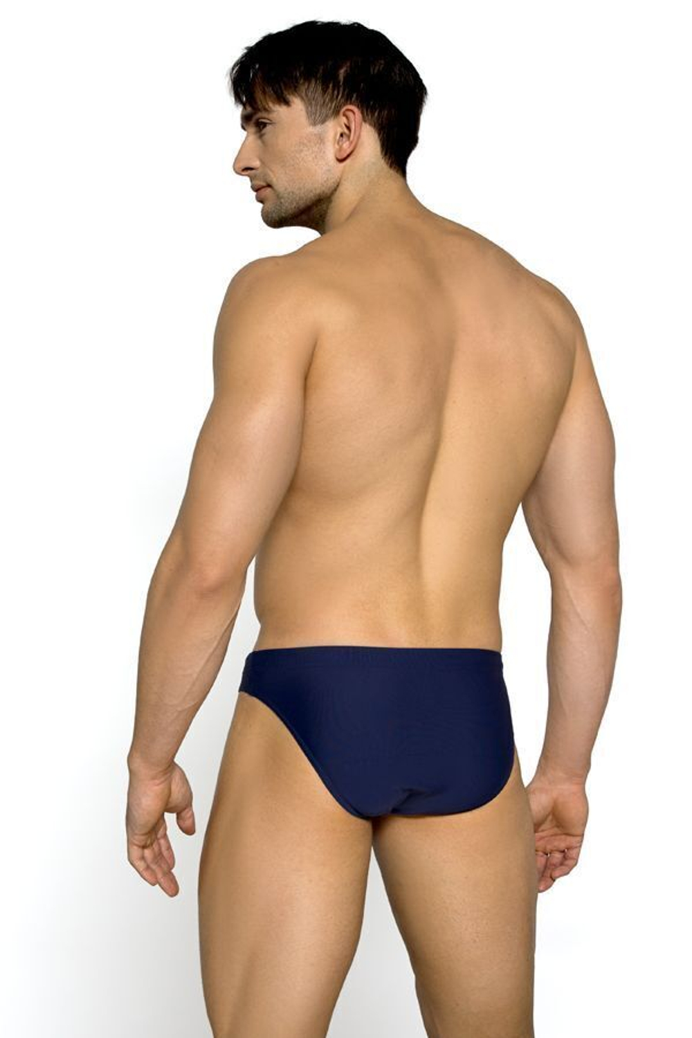 Плавки-слипы с двумя контрастными полосками (Размер: M) (Цвет: черный с красным)