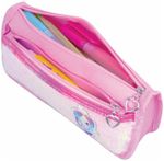Пенал-косметичка ЮНЛАНДИЯ, 2 отделения, мягкий, пайетки, "Русалка", розовый, 21х6х9 см, 228975