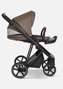 Roan Коляска 2 в 1 Sol Leather Camel Black Тем.коричневый