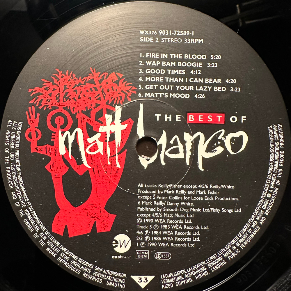 Matt Bianco - The Best Of Matt Bianco (Германия 1990г.)