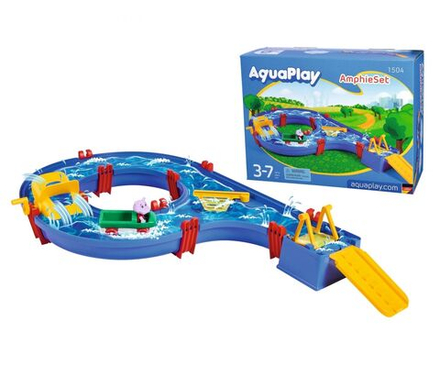 Водный трек Aquaplay AmphieSet - Игровой набор - Водная дорожка 88 х 50 х 13 см, 16эл. - Аква Плей 1504