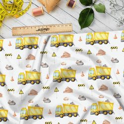 Ткань флис грузовичок