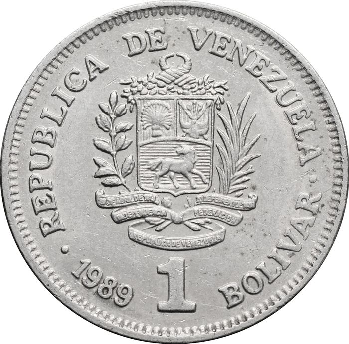1 боливар 1989 Венесуэла