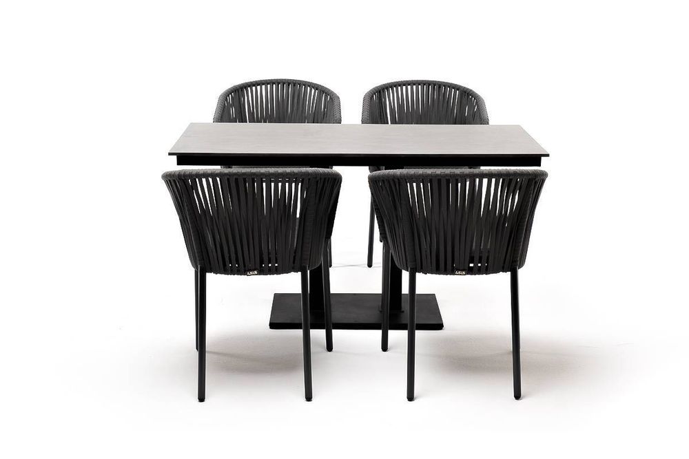 "Каффе Дабл" обеденная группа на 4 персоны, цвет "серый гранит"