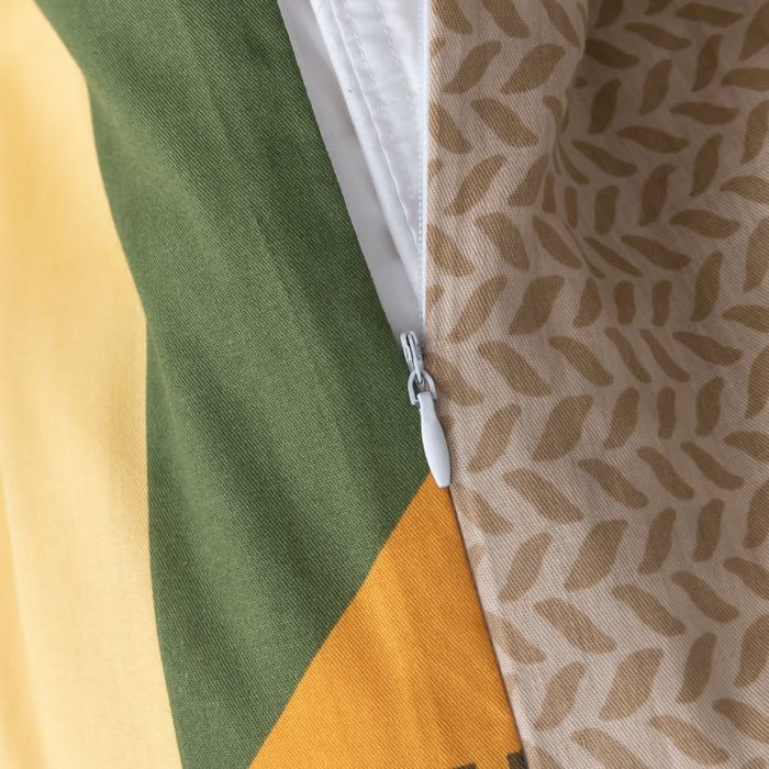 Комплект постельного белья на резинке Делюкс Сатин 100% хлопок «Яркая геометрия»