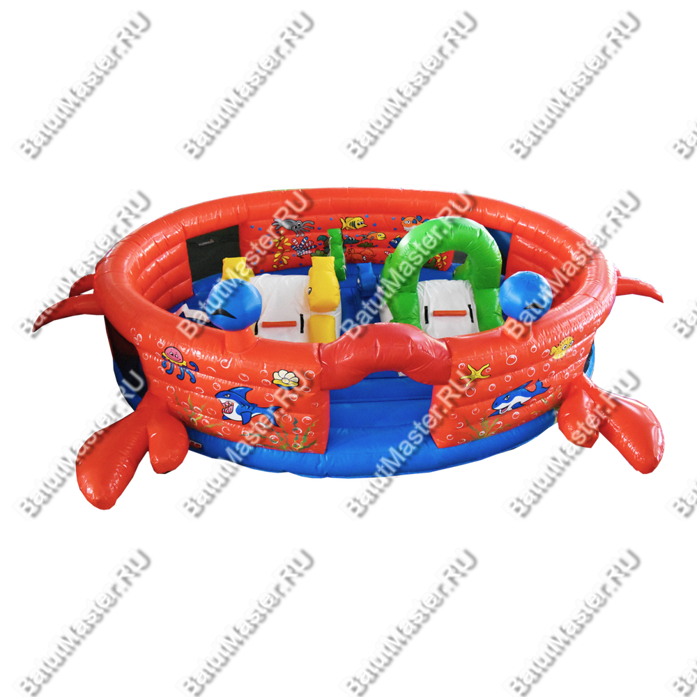 Коммерческий надувной батут "Крабик"
