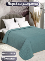 Покрывало на кровать, стеганое, поплин с размерами 215х220