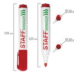 Маркер стираемый для белой доски КРАСНЫЙ, STAFF "Manager", 5 мм, с клипом, 151493