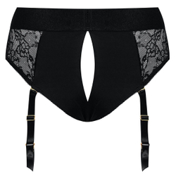 Черные трусики для насадок Diva Lingerie Harness - size S