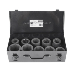 WDK-711 Набор ударных головок 1", 27-50 мм, 10 предметов