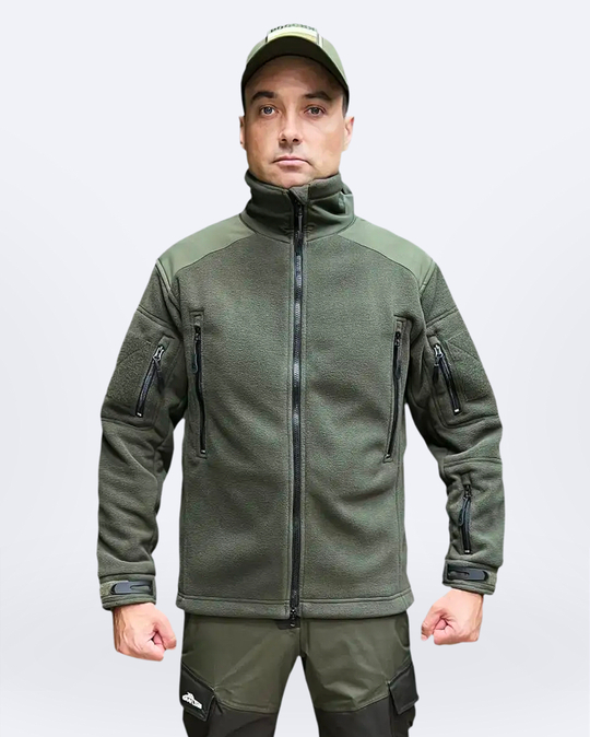 Флисовая кофта 7.26 без капюшона, Олива