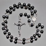Бусы-розарий из черного агата "Rico La Cara" AMX000161