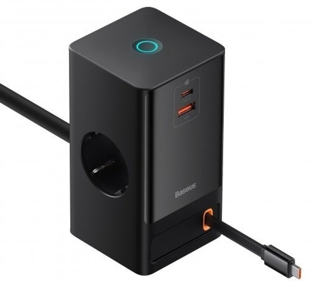 Зарядное устройство Baseus GaN5 PowerCombo PowerStrip 2AC+2C+U 65W USB Type-C, USB черный