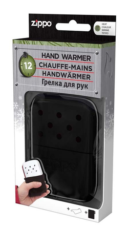 Каталитическая грелка Zippo, сталь с покрытием Black, чёрная, матовая, 66x13x99 мм