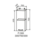Лофт Бетон темный П 300