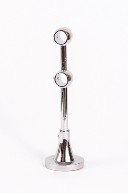 Держатель двухрядный 16 мм серебро глянец