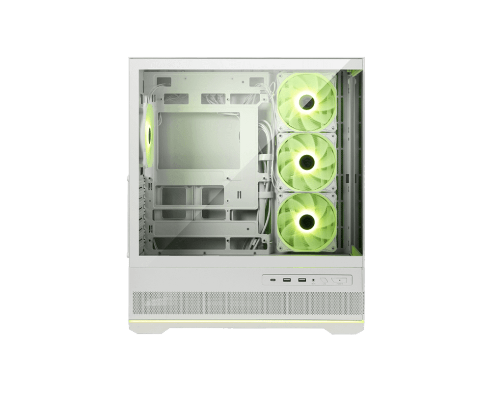 Компьютерный корпус MSI MAG PANO 110R PZ WHITE ATX/mATX/mITX, Back connect:ATX/mATX Type-C White