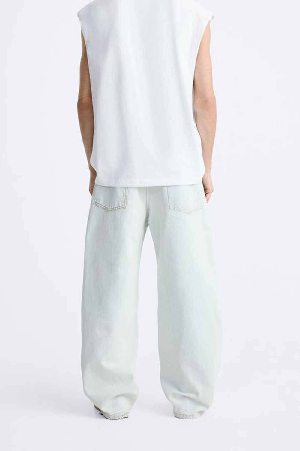 ZARA ДЖИНСЫ BAGGY FIT, НЕБЕСНО-ГОЛУБОЙ