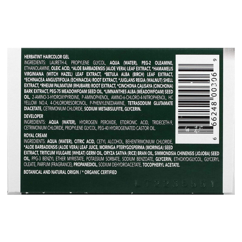 Herbatint, Перманентная гель-краска для волос, FF6 оранжевый, 135 мл (4,56 жидк. унц.)