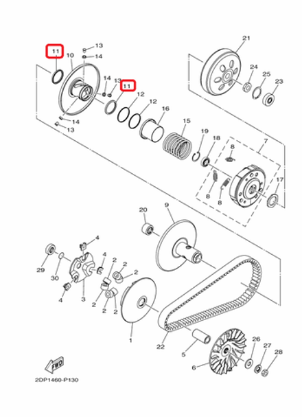 2DP-E7465-00 (BB8-E7465-00). SEAL. Yamaha