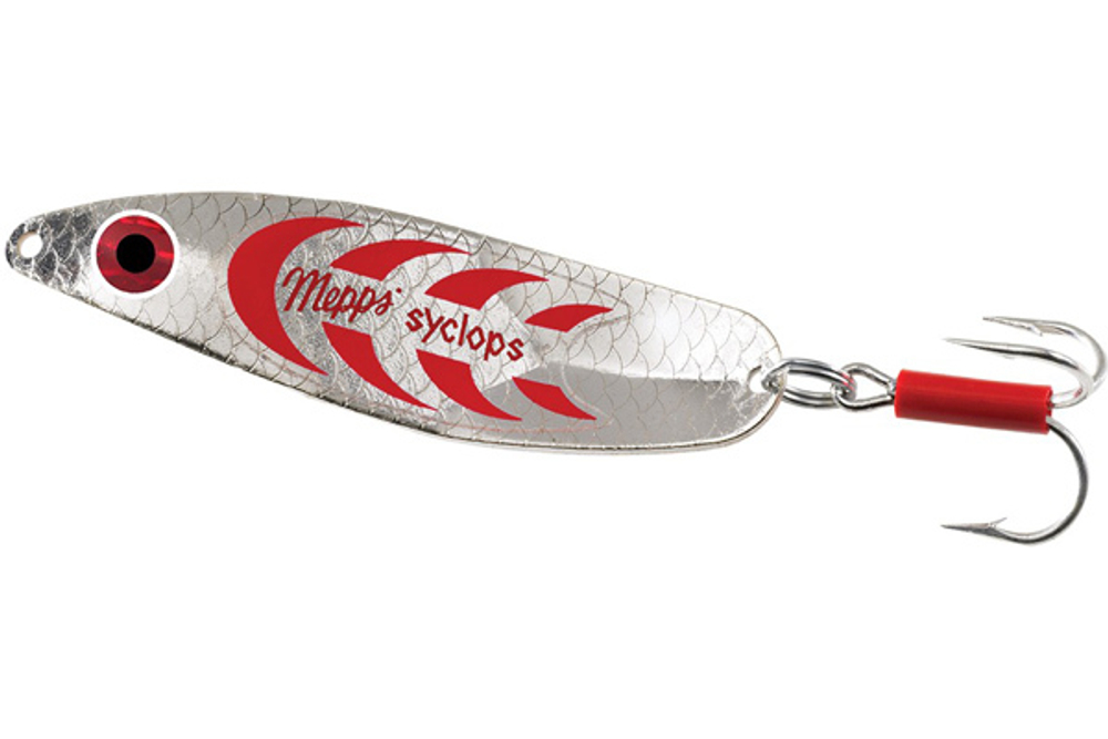Блесна колебалка Mepps SYCLOPS, 0, SILVER/Red