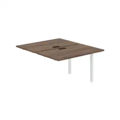 PR.214.DM.O59.WH / Секция раб. станции 2400х1438х750 / профиль: 59х59 белый; столешница: дуб модена