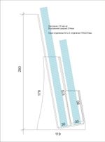 Подставка для буклетов А4 верт + 2 отд. для евробуклетов