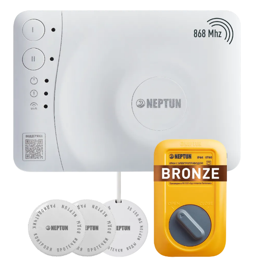 Комплект Neptun SE, Умный беспроводной, Коттедж 1 кран 1 дюйм Bronze