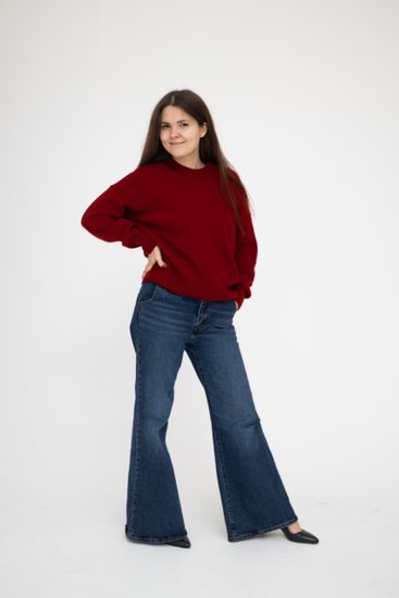 Джемпер Л.Т., 100% шерсть ягнёнка, цвет красное дерево.