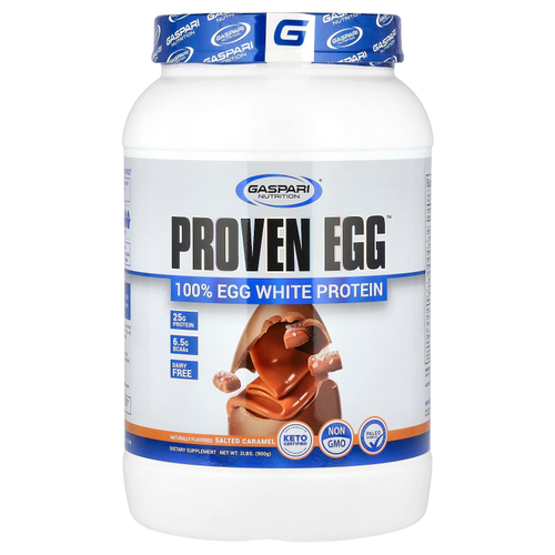 Gaspari Nutrition, Proven Egg, 100% протеин из яичного белка, соленая карамель, 900 г (2 фунта)