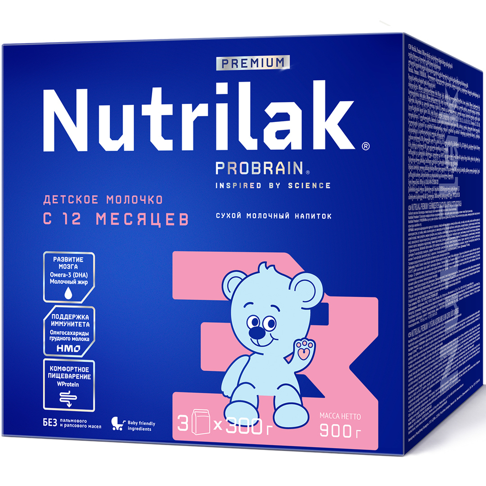 Смесь молочная Nutrilak Premium 3 с 12 месяцев 900г