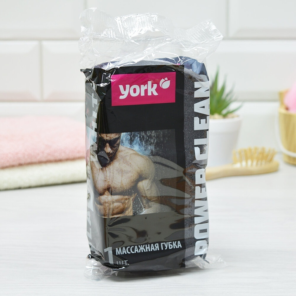Губка для тела массажная "Black & White" YORK