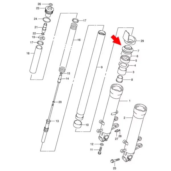 Suzuki 51173-28E40 Пыльник вилки оригинал