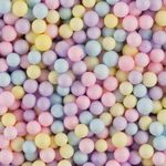 Шарики пенопласт, Цветной микс, Мультиколор, Макарунс, 6-8 мм, 20 гр.