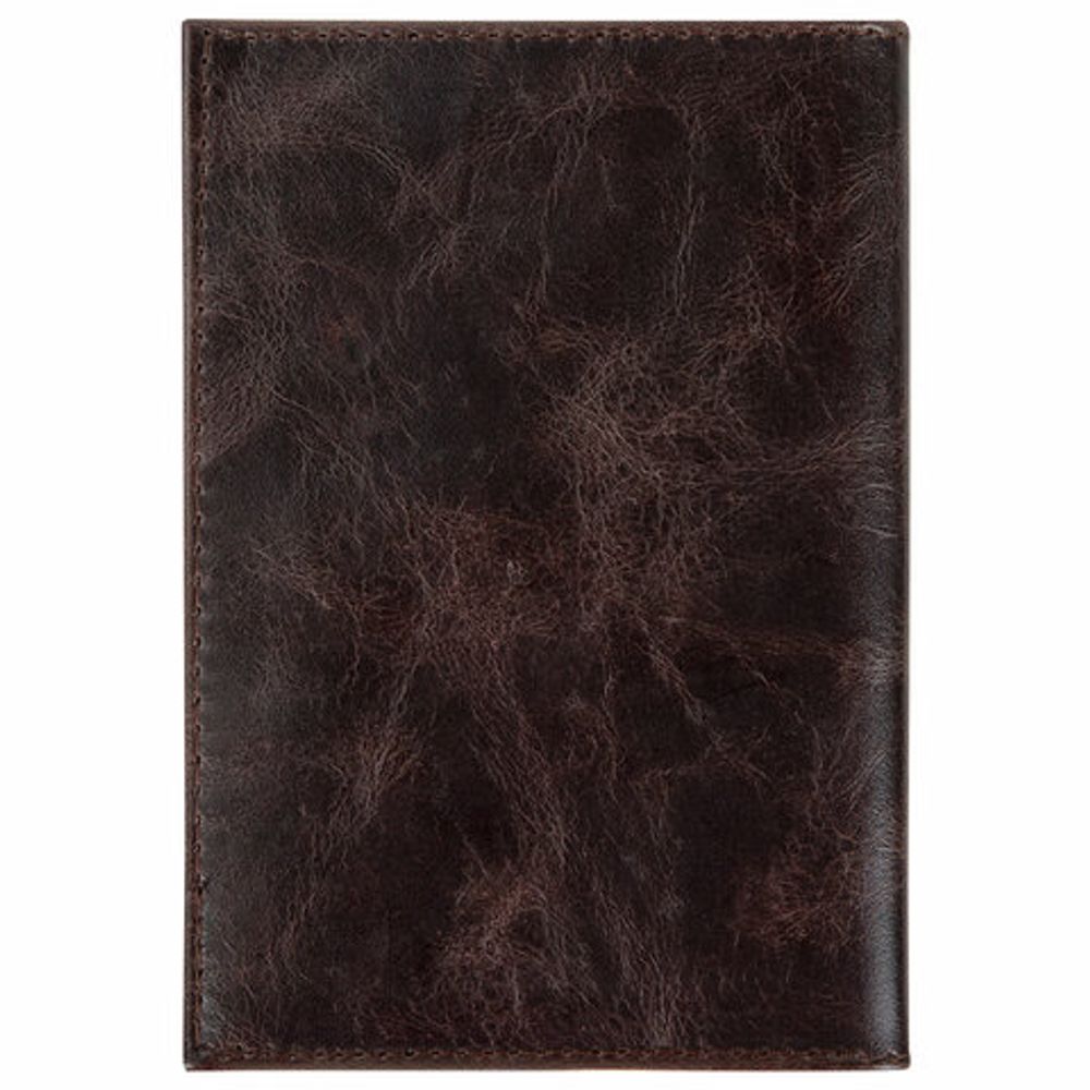 Обложка для паспорта натуральная кожа пулап, 3D герб + тиснение "ПАСПОРТ", темно-коричневая, BRAUBERG, 238194