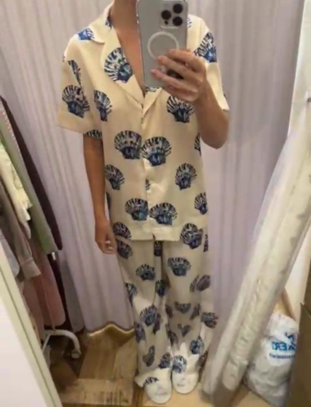 Костюм Ракушки тройка (Блуза,брюки, шорты) S 42/44