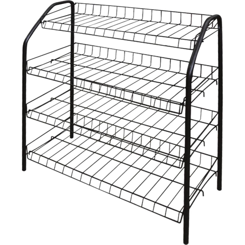 Этажерка д/обуви 4 полки 70*66*28 см черная НИКА