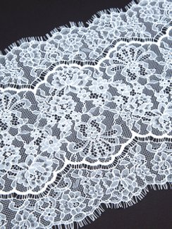 01-61 Кружево шантильи 23 см, светло-голубой