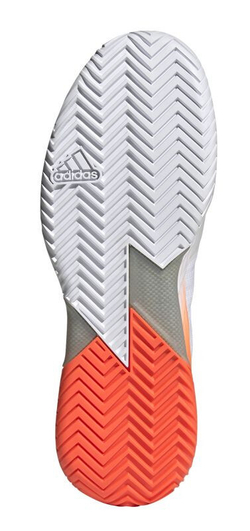Мужские кроссовки теннисные Adidas Adizero Ubersonic 4 M - white/silver metallic/solar red